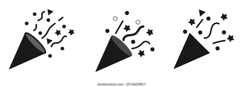 Confetti icon for UI, UX, web, app, infographic, Confetti vector. Eps 10.