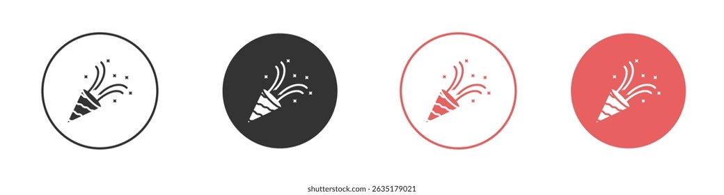 Confetti icon vector design template simple and clean style