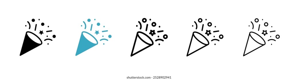 Confetti icon vector illustration set