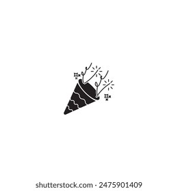 Icono de confeti Ilustración de Vector Diseño de logotipo