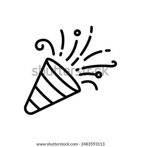 confetti icon vector in line style