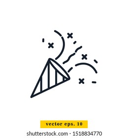 Confetti Icon Vector Logo Design Template