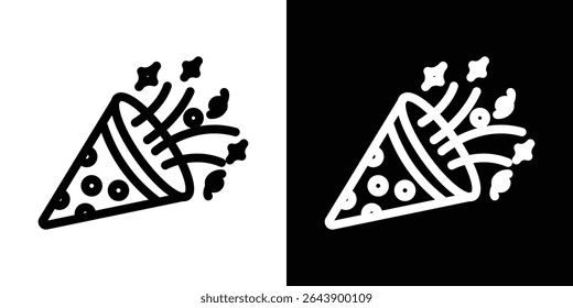 Confetti icon vector simple element illustration editable
