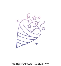 Confetti Icon vector stock illustration