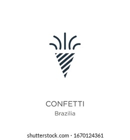 Confetti icon vector. Trendy flat confetti icon from brazilia collection isolated on white background. Vector illustration can be used for web and mobile graphic design, logo, eps10