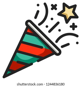 Confetti icon for website, application, printing, document, poster design, etc.
