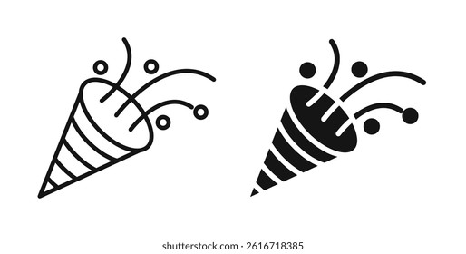 Confetti icons set for website design