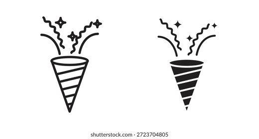 Iconos de confeti colección de Vector para Diseños web. iconos planos