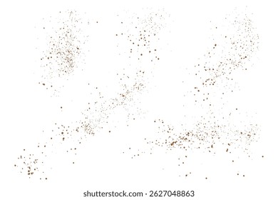 Confetti isolated coffee bundle of grain texture chocolate shades background illustration