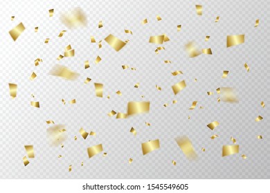 Confetti isolated. Falling confetti, birthday, new year, christmas vector illustration