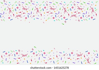 Confetti isolated. Falling confetti, birthday vector illustration.Celebration tape.Disco christmas background.
