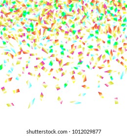 Confetti Isolated on White Background. Backdrop Can Be Removed and Changed to Any Other. Vector Pattern for Greeting Card or Poster
