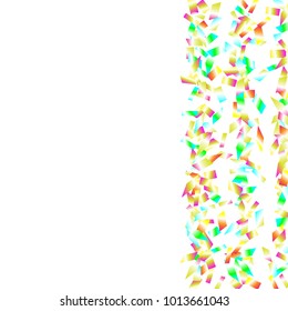 Confetti Isolated on White Background. Backdrop Can Be Removed and Changed to Any Other. Vector Pattern for Greeting Card or Poster