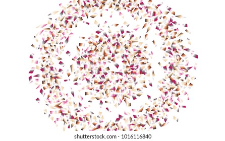 Confetti Isolated on White Background. Backdrop Can Be Removed and Changed to Any Other. Vector Pattern for Greeting Card or Poster