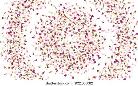 Confetti Isolated on White Background. Backdrop Can Be Removed and Changed to Any Other. Vector Pattern for Greeting Card or Poster