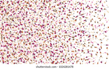 Confetti Isolated on White Background. Backdrop Can Be Removed and Changed to Any Other. Vector Pattern for Greeting Card or Poster