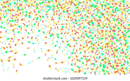 Confetti Isolated on White Background. Backdrop Can Be Removed and Changed to Any Other. Vector Pattern for Greeting Card or Poster