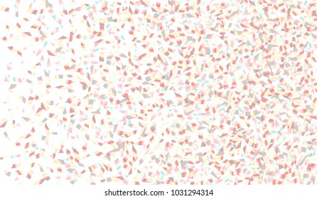 Confetti Isolated on White Background. Backdrop Can Be Removed and Changed to Any Other. Vector Pattern for Greeting Card or Poster
