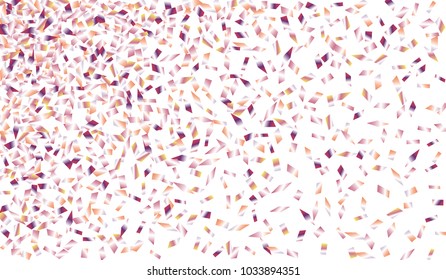 Confetti Isolated on White Background. Backdrop Can Be Removed and Changed to Any Other. Vector Pattern for Greeting Card or Poster