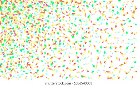 Confetti Isolated on White Background. Backdrop Can Be Removed and Changed to Any Other. Vector Pattern for Greeting Card or Poster
