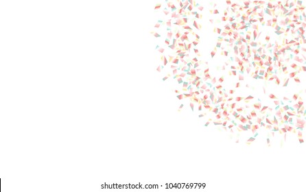 Confetti Isolated on White Background. Backdrop Can Be Removed and Changed to Any Other. Vector Pattern for Greeting Card or Poster