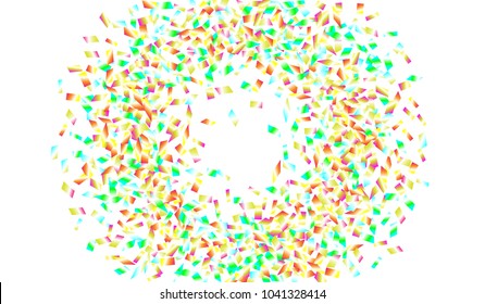 Confetti Isolated on White Background. Backdrop Can Be Removed and Changed to Any Other. Vector Pattern for Greeting Card or Poster