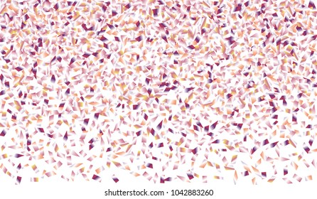 Confetti Isolated on White Background. Backdrop Can Be Removed and Changed to Any Other. Vector Pattern for Greeting Card or Poster