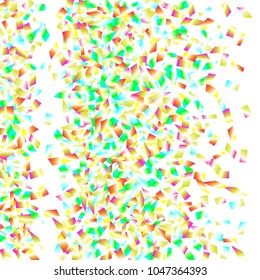 Confetti Isolated on White Background. Backdrop Can Be Removed and Changed to Any Other. Vector Pattern for Greeting Card or Poster