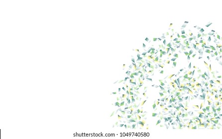 Confetti Isolated on White Background. Backdrop Can Be Removed and Changed to Any Other. Vector Pattern for Greeting Card or Poster