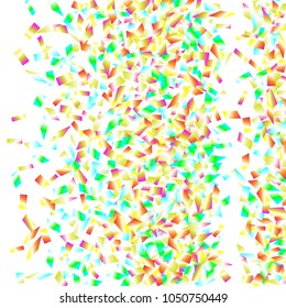 Confetti Isolated on White Background. Backdrop Can Be Removed and Changed to Any Other. Vector Pattern for Greeting Card or Poster