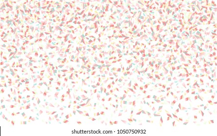 Confetti Isolated on White Background. Backdrop Can Be Removed and Changed to Any Other. Vector Pattern for Greeting Card or Poster