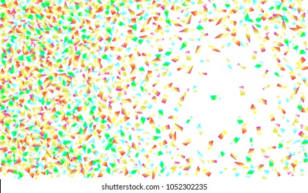 Confetti Isolated on White Background. Backdrop Can Be Removed and Changed to Any Other. Vector Pattern for Greeting Card or Poster