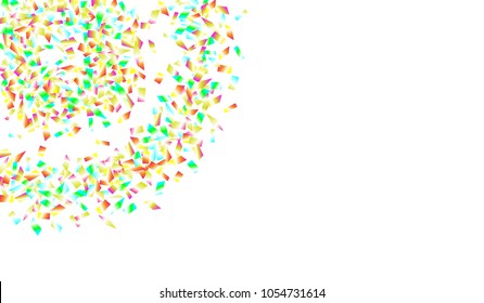 Confetti Isolated on White Background. Backdrop Can Be Removed and Changed to Any Other. Vector Pattern for Greeting Card or Poster