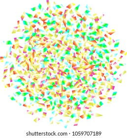 Confetti Isolated on White Background. Backdrop Can Be Removed and Changed to Any Other. Vector Pattern for Greeting Card or Poster