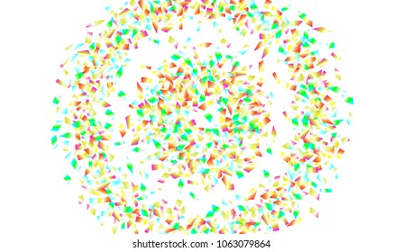 Confetti Isolated on White Background. Backdrop Can Be Removed and Changed to Any Other. Vector Pattern for Greeting Card or Poster