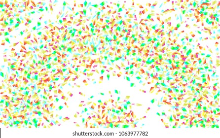 Confetti Isolated on White Background. Backdrop Can Be Removed and Changed to Any Other. Vector Pattern for Greeting Card or Poster
