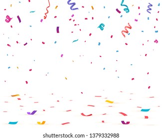 Confetti Isolated On White Background Falling Stock Vector Royalty Free 1379332988