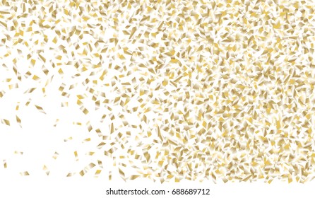Confetti Isolated on White Background. Backdrop Can Be Removed and Changed to Any Other. Vector Pattern for Greeting Card or Poster