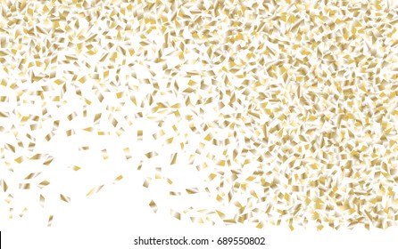 Confetti Isolated on White Background. Backdrop Can Be Removed and Changed to Any Other. Vector Pattern for Greeting Card or Poster