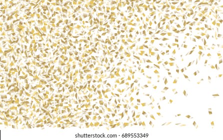 Confetti Isolated on White Background. Backdrop Can Be Removed and Changed to Any Other. Vector Pattern for Greeting Card or Poster