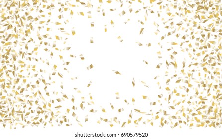 Confetti Isolated on White Background. Backdrop Can Be Removed and Changed to Any Other. Vector Pattern for Greeting Card or Poster