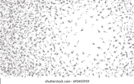 Confetti Isolated on White Background. Backdrop Can Be Removed and Changed to Any Other. Vector Pattern for Greeting Card or Poster