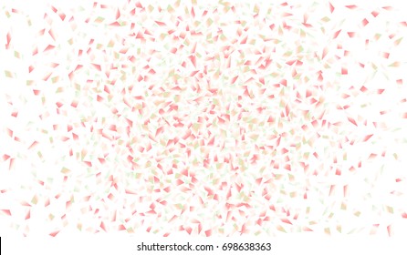 Confetti Isolated on White Background. Backdrop Can Be Removed and Changed to Any Other. Vector Pattern for Greeting Card or Poster