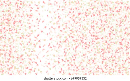 Confetti Isolated on White Background. Backdrop Can Be Removed and Changed to Any Other. Vector Pattern for Greeting Card or Poster