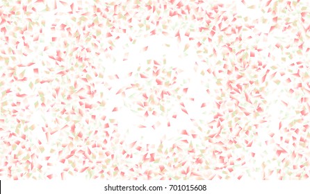 Confetti Isolated on White Background. Backdrop Can Be Removed and Changed to Any Other. Vector Pattern for Greeting Card or Poster
