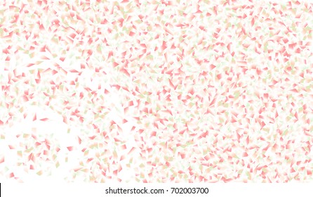 Confetti Isolated on White Background. Backdrop Can Be Removed and Changed to Any Other. Vector Pattern for Greeting Card or Poster