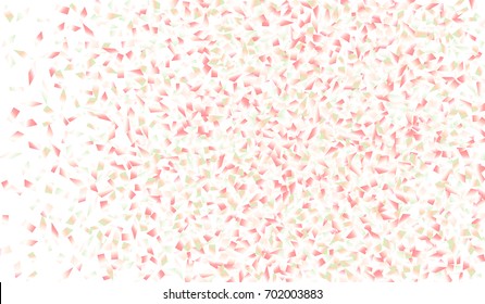 Confetti Isolated on White Background. Backdrop Can Be Removed and Changed to Any Other. Vector Pattern for Greeting Card or Poster