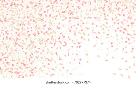 Confetti Isolated on White Background. Backdrop Can Be Removed and Changed to Any Other. Vector Pattern for Greeting Card or Poster