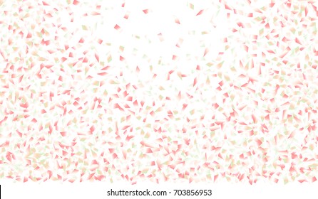 Confetti Isolated on White Background. Backdrop Can Be Removed and Changed to Any Other. Vector Pattern for Greeting Card or Poster