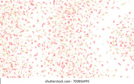 Confetti Isolated on White Background. Backdrop Can Be Removed and Changed to Any Other. Vector Pattern for Greeting Card or Poster